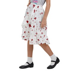 Kids  Ruffle Flared Wrap Midi Skirt 