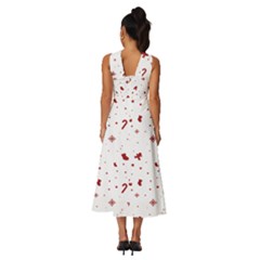 Sleeveless Cross Front Cocktail Midi Chiffon Dress 