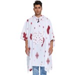 Christmas Xmas Holiday Pattern Background Men s Hooded Rain Ponchos