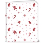 Christmas Xmas Holiday Pattern Background 8  x 10  Hardcover Notebook