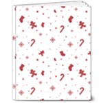 Christmas Xmas Holiday Pattern Background 8  x 10  Softcover Notebook