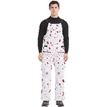 Christmas Xmas Holiday Pattern Background Men s Side Zip Front Pouch Ski And Snowboard Bib Pants	