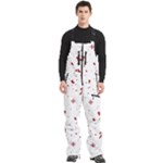 Christmas Xmas Holiday Pattern Background Men s Front Zip Ski And Snowboard Bib Pants