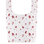 Christmas Xmas Holiday Pattern Background Foldable Shopping Bag