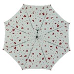 Christmas Xmas Holiday Pattern Background Automatic Folding Umbrella with Case (Medium)