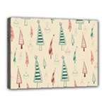 Trees Christmas Holiday Pattern Canvas 16  x 12  (Stretched)