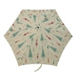 Trees Christmas Holiday Pattern Mini Folding Umbrellas