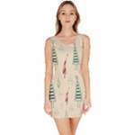 Trees Christmas Holiday Pattern Bodycon Dress