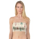 Trees Christmas Holiday Pattern Bandeau Top