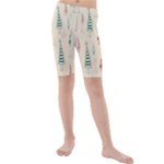 Trees Christmas Holiday Pattern Kids  Mid Length Swim Shorts