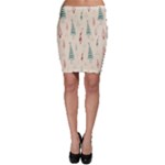 Trees Christmas Holiday Pattern Bodycon Skirt