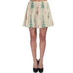 Trees Christmas Holiday Pattern Skater Skirt