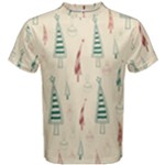 Trees Christmas Holiday Pattern Men s Cotton T-Shirt