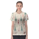 Trees Christmas Holiday Pattern Women s Sport Mesh T-Shirt