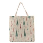 Trees Christmas Holiday Pattern Grocery Tote Bag