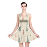 Trees Christmas Holiday Pattern Reversible Skater Dress