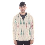 Trees Christmas Holiday Pattern Men s Hooded Windbreaker