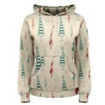 Trees Christmas Holiday Pattern Women s Pullover Hoodie