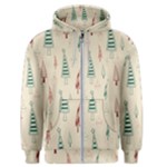 Trees Christmas Holiday Pattern Men s Zipper Hoodie