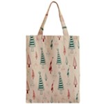 Trees Christmas Holiday Pattern Zipper Classic Tote Bag