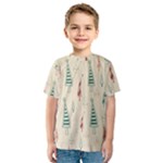 Trees Christmas Holiday Pattern Kids  Sport Mesh T-Shirt