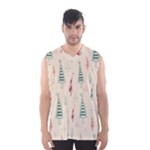 Trees Christmas Holiday Pattern Men s Basketball Tank Top