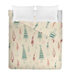 Trees Christmas Holiday Pattern Duvet Cover Double Side (Full/ Double Size)