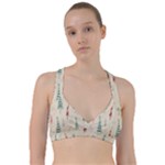 Trees Christmas Holiday Pattern Sweetheart Sports Bra