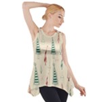 Trees Christmas Holiday Pattern Side Drop Tank Tunic