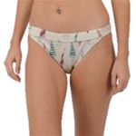 Trees Christmas Holiday Pattern Band Bikini Bottoms