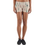 Trees Christmas Holiday Pattern Yoga Shorts