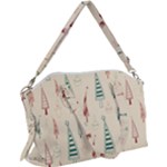 Trees Christmas Holiday Pattern Canvas Crossbody Bag