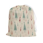 Trees Christmas Holiday Pattern Drawstring Pouch (2XL)