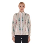 Trees Christmas Holiday Pattern Women s Bomber Jacket