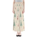 Trees Christmas Holiday Pattern Full Length Maxi Skirt