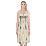 Trees Christmas Holiday Pattern Midi Sleeveless Dress