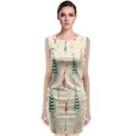 Trees Christmas Holiday Pattern Classic Sleeveless Midi Dress