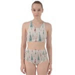 Trees Christmas Holiday Pattern Racer Back Bikini Set