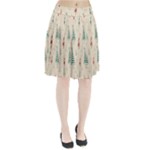 Trees Christmas Holiday Pattern Pleated Skirt