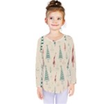 Trees Christmas Holiday Pattern Kids  Long Sleeve T-Shirt