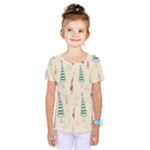 Trees Christmas Holiday Pattern Kids  One Piece T-Shirt