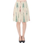 Trees Christmas Holiday Pattern Velvet High Waist Skirt