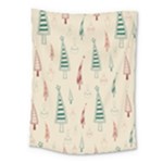 Trees Christmas Holiday Pattern Medium Tapestry