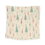 Trees Christmas Holiday Pattern Square Tapestry (Small)