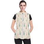 Trees Christmas Holiday Pattern Women s Puffer Vest