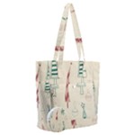 Trees Christmas Holiday Pattern Everyday Shoulder Bag with Pouch Bag