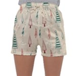 Trees Christmas Holiday Pattern Sleepwear Shorts