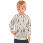 Trees Christmas Holiday Pattern Kids  Hooded Pullover