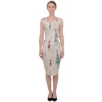 Trees Christmas Holiday Pattern Sleeveless Pencil Dress