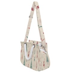 Rope Handles Shoulder Strap Bag 